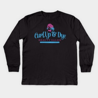 Curl Up & Dye Beauty Salon Kids Long Sleeve T-Shirt